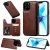 iPhone 12 Pro Luxury Leather Magnetic Card Slots Stand Cover Coffee