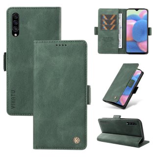 YIKATU Samsung Galaxy A50 Skin-touch Wallet Kickstand Case Green