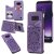Samsung Galaxy S8 Plus Embossed Wallet Magnetic Stand Case Purple