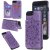 iPhone 7 Plus/8 Plus Embossed Wallet Magnetic Stand Case Purple