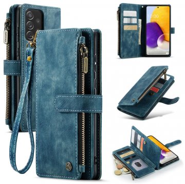 CaseMe Samsung Galaxy A72 Wallet kickstand Case Blue
