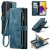 CaseMe Samsung Galaxy A72 Wallet kickstand Case Blue