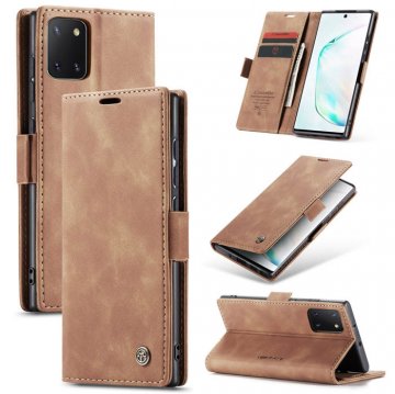 CaseMe Samsung Galaxy A81/Note 10 Lite Wallet Magnetic Case Brown