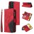 Samsung Galaxy S22 Plus Zipper Wallet Magnetic Stand Case Red