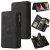 iPhone 14 Plus Wallet 15 Card Slots Case with Wrist Strap Black