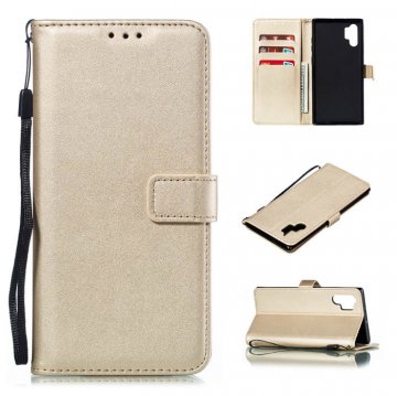 Samsung Galaxy Note 10 Plus Wallet Kickstand Magnetic Case Gold