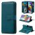 Samsung Galaxy A51 Multi-function 10 Card Slots Wallet Case Dark Green