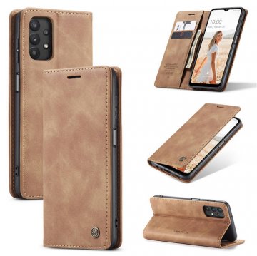 CaseMe Samsung Galaxy A32 5G Wallet Kickstand Magnetic Case Brown