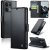 CaseMe OPPO Reno13 Pro Wallet RFID Blocking Magnetic Buckle Case Black