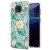 Moto G Power 2021 Flower Pattern Marble Electroplating TPU Case Blue