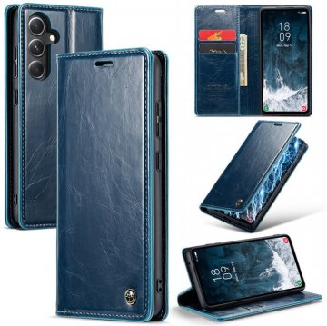 CaseMe Samsung Galaxy S23 FE Luxury Wallet Magnetic Case Blue