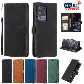 Samsung Galaxy S20 Ultra Wallet RFID Blocking Kickstand Case Black