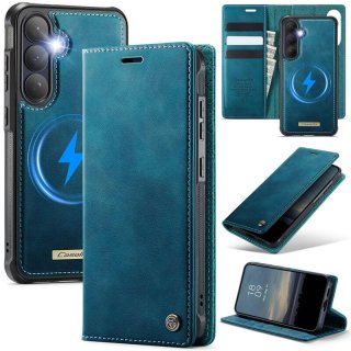 CaseMe Samsung Galaxy S26 Plus 2-in-1 Magnetic Wallet Case – Wireless Charging & RFID Blocking Blue