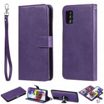 Samsung Galaxy A51 5G Wallet Detachable 2 in 1 Stand Case Purple