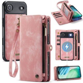 CaseMe iPhone Air 2-in-1 Magnetic Wallet Case with MagSafe & RFID Blocking Pink