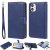 iPhone 12 Wallet Magnetic Detachable 2 in 1 Case Blue