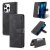 AZNS iPhone 13 Pro Vintage Wallet Magnetic Kickstand Case Black