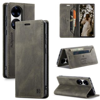 Autspace Huawei P50 Pro Wallet Kickstand Case Coffee