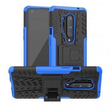 OnePlus 8 Pro Hybrid Rugged PC + TPU Kickstand Case Blue