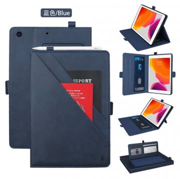iPad 10.2 inch 2019 Tablet Wallet Leather Stand Case Cover Blue