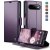 CaseMe Google Pixel 11/Pixel 11 Pro RFID Wallet Case with Magnetic Buckle & Wireless Charging Purple