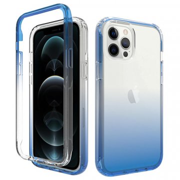 iPhone 12 Pro Max Shockproof Clear Gradient Cover Blue