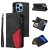 iPhone 13 Pro Max Zipper Wallet Magnetic Stand Case Black