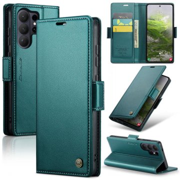 CaseMe Samsung Galaxy S26 Ultra Wallet RFID Blocking Magnetic Buckle Case Green
