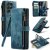 CaseMe Samsung Galaxy S23 Ultra Wallet Kickstand Case Blue