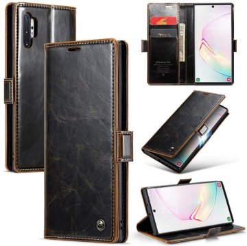CaseMe Samsung Galaxy Note 10 Plus Wallet Kickstand Magnetic Case Coffee