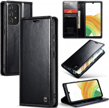 CaseMe Samsung Galaxy A33 5G Wallet Kickstand Magnetic Case Black