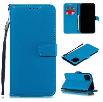 iPhone 11 Pro Wallet Kickstand Magnetic PU Leather Case Sky Blue