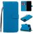 iPhone 11 Pro Wallet Kickstand Magnetic PU Leather Case Sky Blue