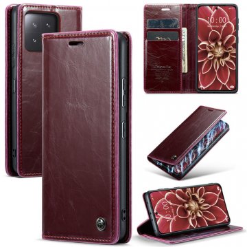 CaseMe Xiaomi 13 Pro Wallet Magnetic Luxury Leather Case Red