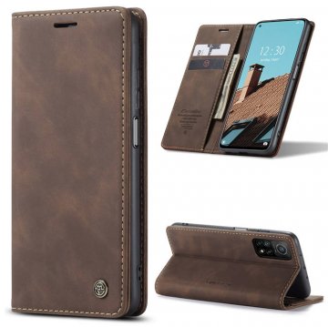 CaseMe Xiaomi Mi 10T/10T Pro Wallet Kickstand Magnetic Flip Case Coffee