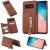 Samsung Galaxy S10 Wallet Magnetic Shockproof Cover Brown