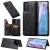 Samsung Galaxy Note 20 Luxury Leather Magnetic Card Slots Stand Cover Black