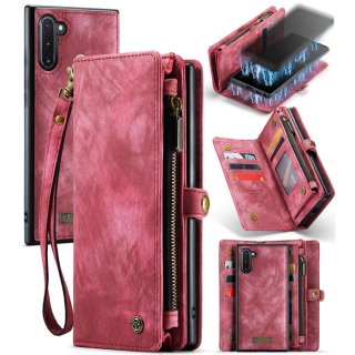 CaseMe Samsung Galaxy Note 10 Wallet Case with Wrist Strap Red