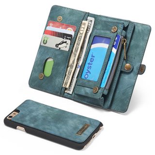 CaseMe iPhone 6S/6 Zipper Wallet Detachable 2 in 1 Folio Case Green