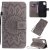 Huawei P40 Lite Embossed Sunflower Wallet Stand Case Gray