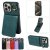 Card Slots Kickstand Litchi Texture Leather Phone Case Green