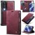 CaseMe Samsung Galaxy Z Fold8 2-in-1 Magnetic Wallet Case – Wireless Charging & RFID Blocking Red