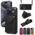 Card Holder Kickstand Crossbody Phone Case Black