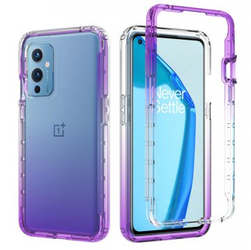 OnePlus 9 Shockproof Clear Gradient Cover Purple