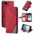 iPhone SE 2020 Wallet Splicing Kickstand Leather Case Red