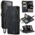 CaseMe iPhone Air Wallet Kickstand Case with Wrist Strap Black