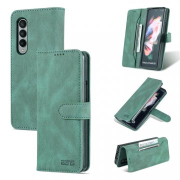 AZNS Samsung Galaxy Z Fold3 5G Wallet Magnetic Kickstand Case Green