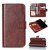 iPhone XS Wallet 9 Card Slots Stand Crazy Horse Leather Case Brown