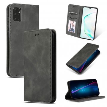 Samsung Galaxy S20 Plus Magnetic Flip Wallet Stand Case Gray