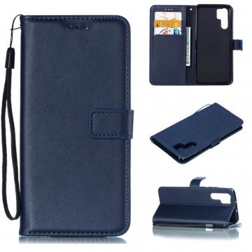 Huawei P30 Pro Wallet Kickstand Magnetic Leather Case Dark Blue